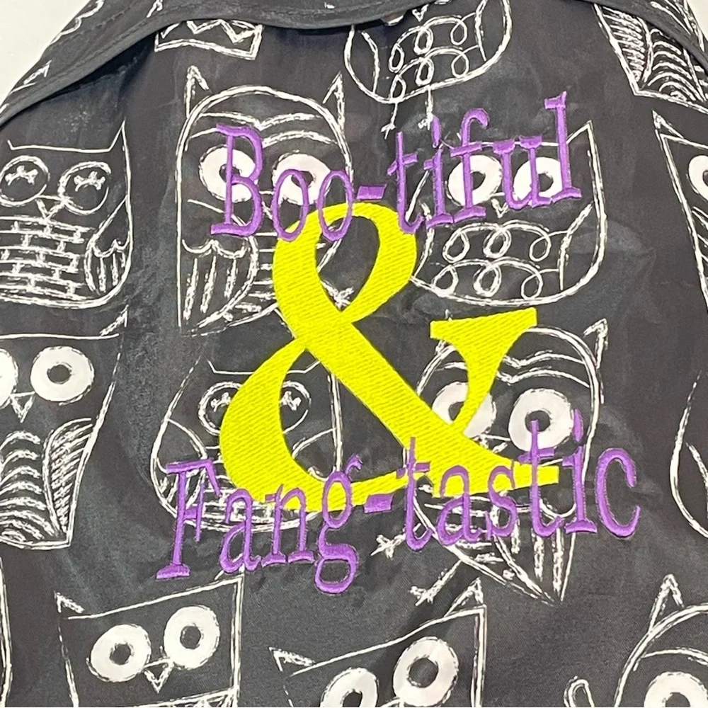 Thirty One Cinch Sac Owl Bag Previously Customized Boo-tiful & Fang-tastic